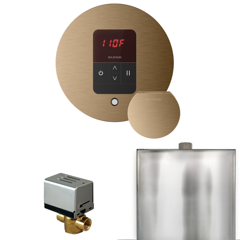 Basic Butler Steam Shower Control Package with Round iTempo Control and Steamhead