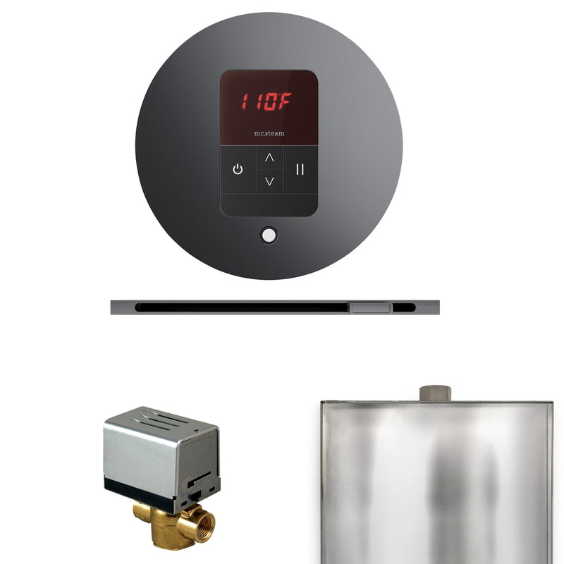 Basic Butler Steam Shower Control Package with Round iTempo Control and Linear Steamhead