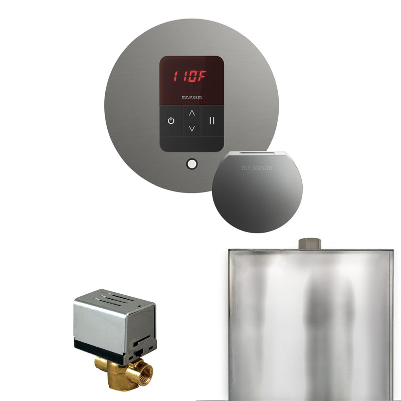Basic Butler Steam Shower Control Package with Round iTempo Control and Steamhead