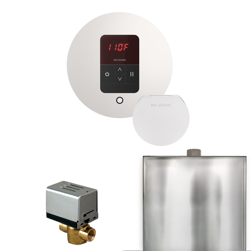 Basic Butler Steam Shower Control Package with Round iTempo Control and Steamhead
