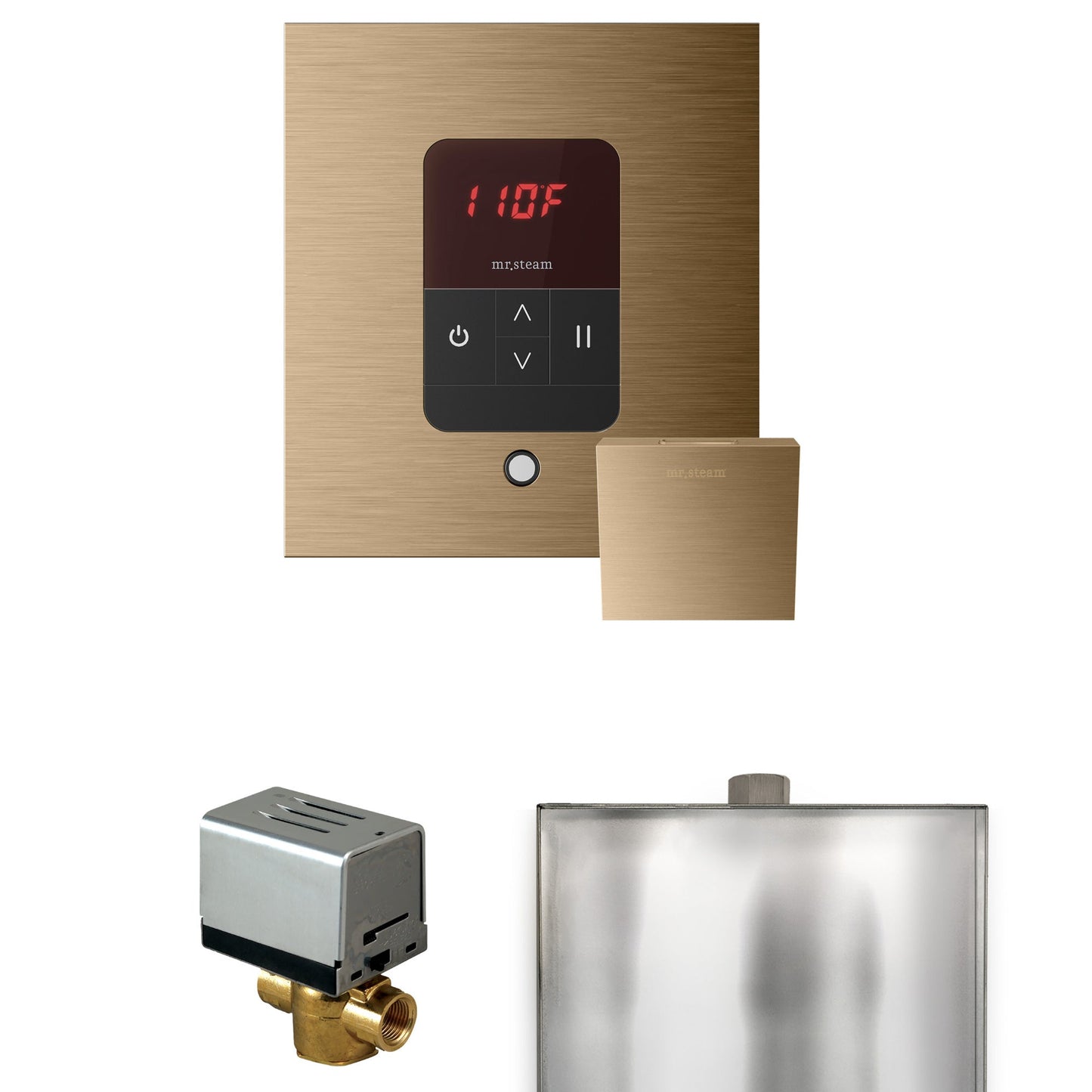 Basic Butler Steam Shower Control Package with Square iTempo Control and Steamhead