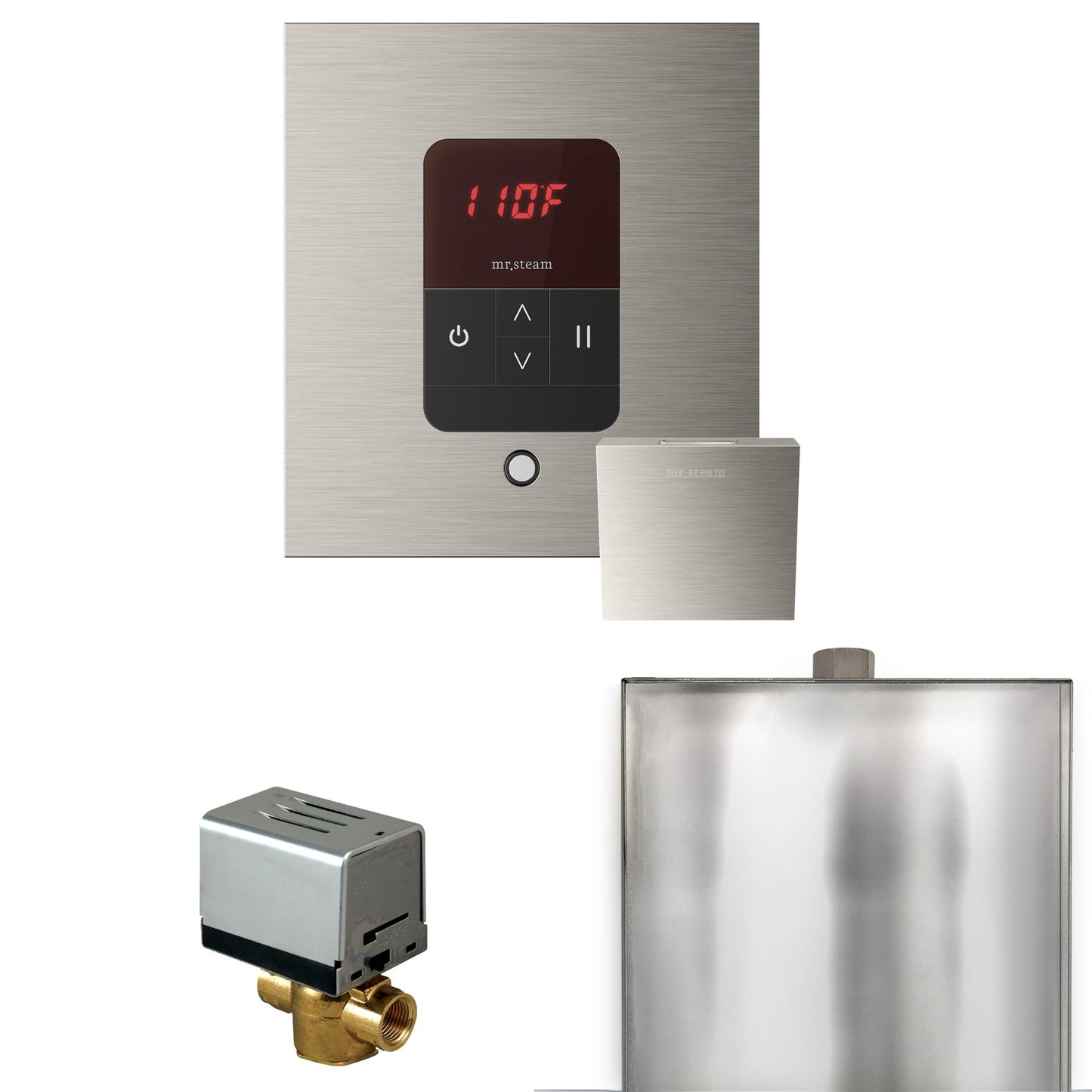 Basic Butler Steam Shower Control Package with Square iTempo Control and Steamhead