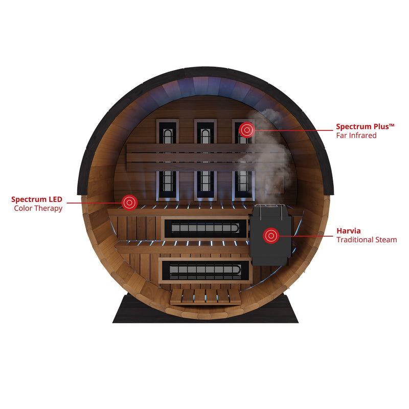 Finnmark Cedar Combination Barrel Sauna FD-6