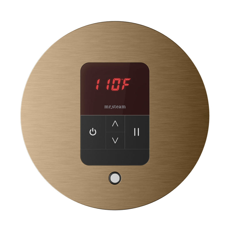 iTempo Round Steam Shower Control and Steamhead