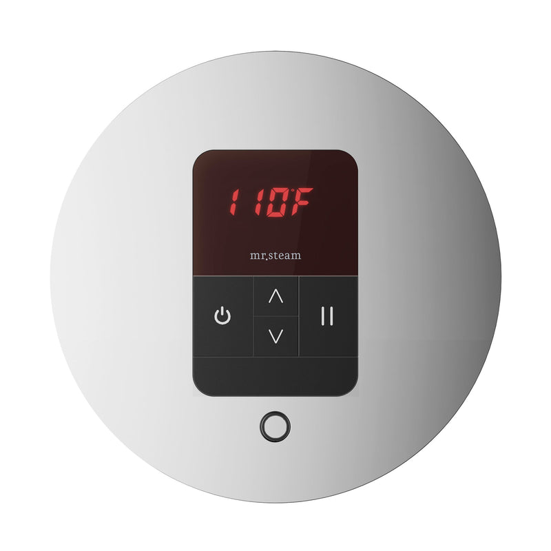 iTempo Round Steam Shower Control and Steamhead