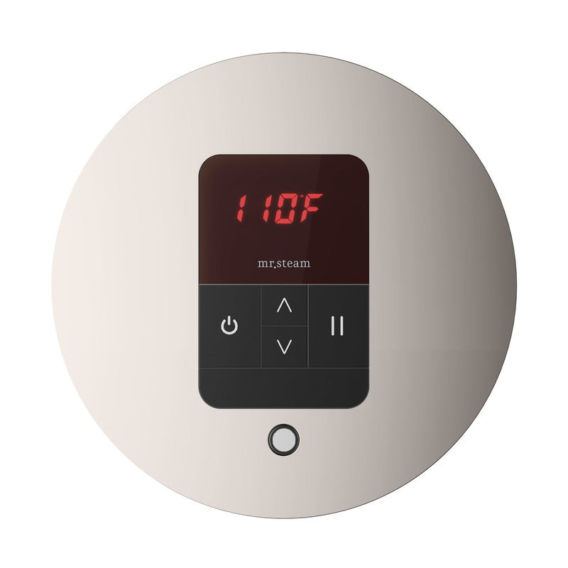 iTempo Round Steam Shower Control and Steamhead