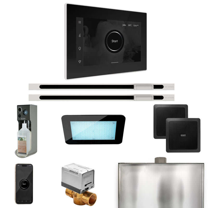 XDream Max Steam Shower Control Package with iSteamX Control and Linear Steamhead