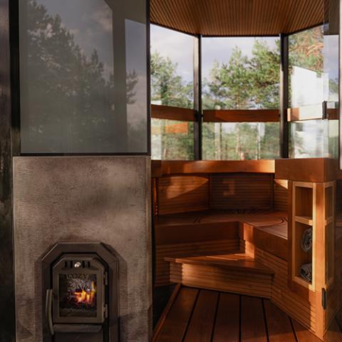 Cozy Heat SW Thru - Wall 18 Sauna Stove - The Sauna Solution