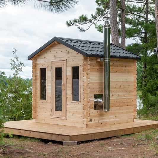 Dundalk CT Georgian 6 Person Outdoor Sauna - Sauna Heater Supply