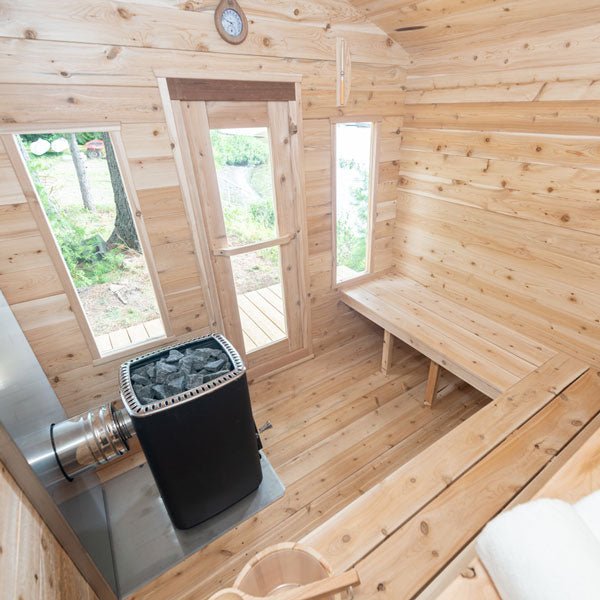 Dundalk CT Georgian 6 Person Outdoor Sauna - Sauna Heater Supply