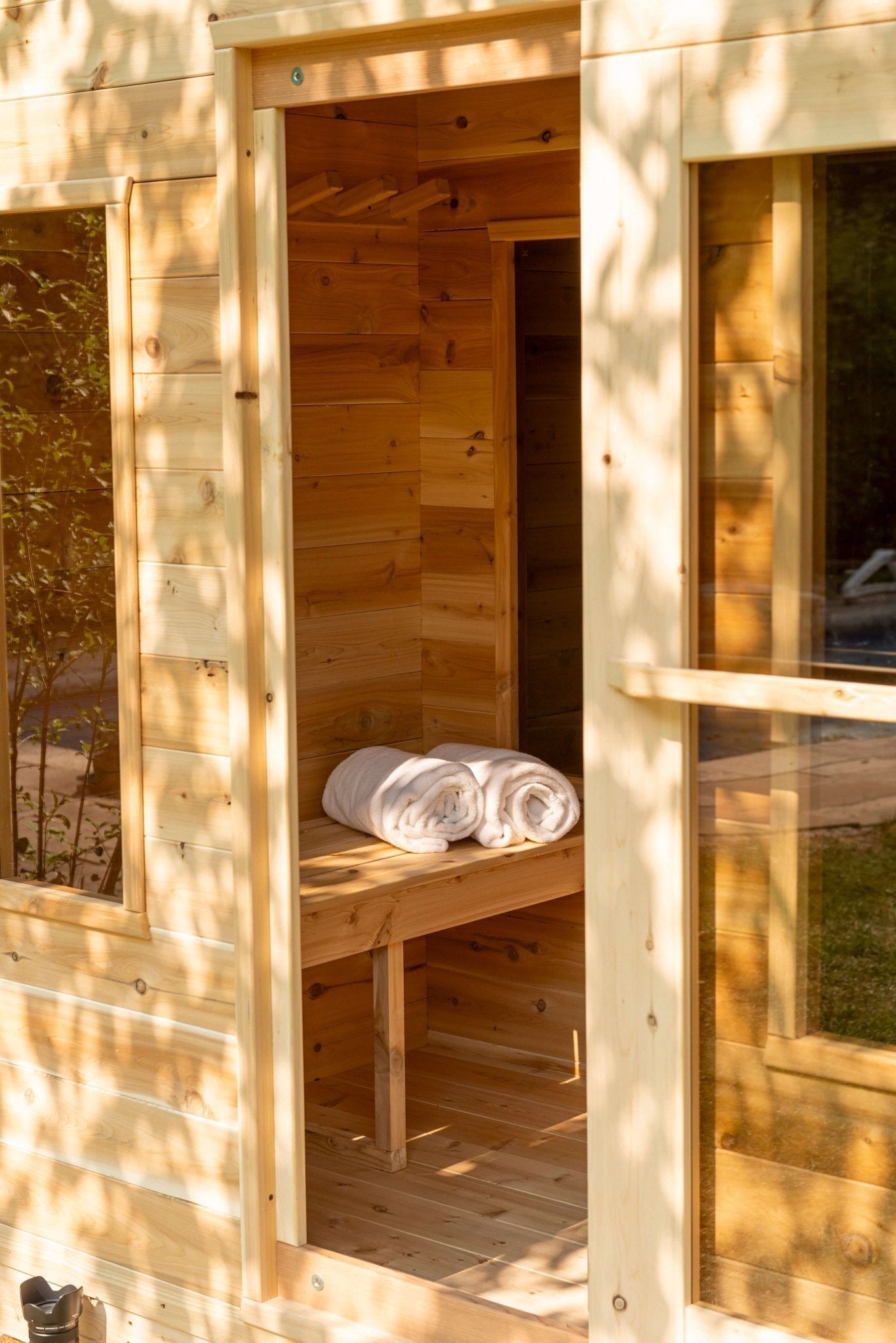 Dundalk CT Georgian 6 Person Outdoor Sauna with Changeroom - The Sauna Solution