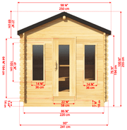 Dundalk CT Georgian 6 Person Outdoor Sauna with Changeroom - The Sauna Solution LLC