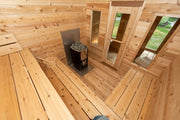Dundalk CT Georgian 6 Person Outdoor Sauna with Changeroom - The Sauna Solution LLC
