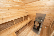 Dundalk CT Georgian 6 Person Outdoor Sauna with Changeroom - The Sauna Solution LLC