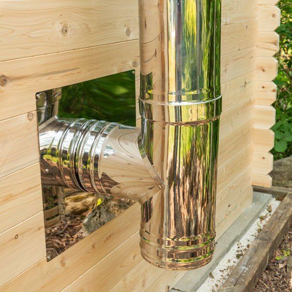 Dundalk CT Georgian 6 Person Outdoor Sauna with Changeroom - The Sauna Solution LLC