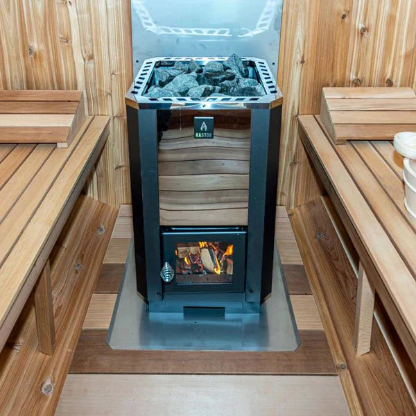 Dundalk CT Georgian 6 Person Outdoor Sauna with Changeroom - Sauna Heater Supply