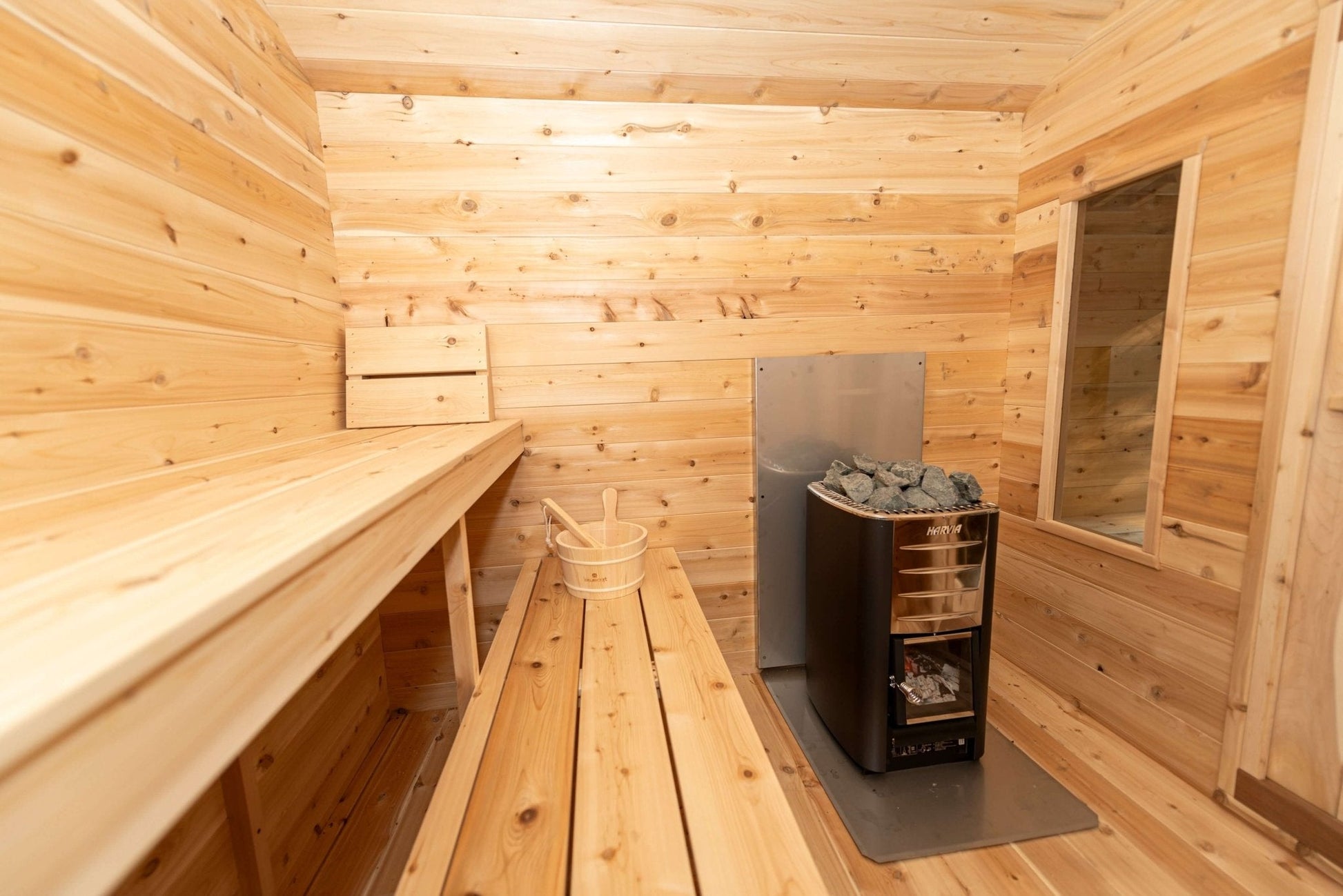 Dundalk CT Georgian 6 Person Outdoor Sauna with Changeroom - Sauna Heater Supply