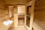 Dundalk CT Georgian 6 Person Outdoor Sauna with Changeroom - The Sauna Solution LLC