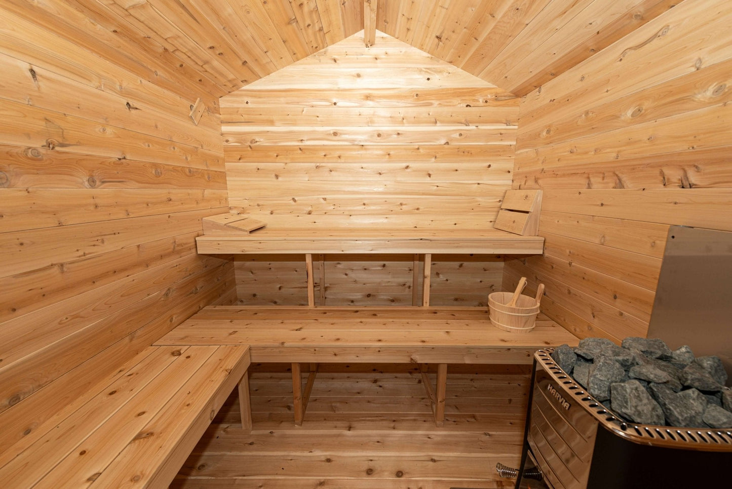 Dundalk CT Georgian 6 Person Outdoor Sauna with Changeroom - Sauna Heater Supply