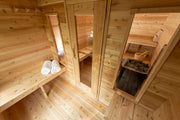 Dundalk CT Georgian 6 Person Outdoor Sauna with Changeroom - The Sauna Solution LLC