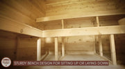 Dundalk CT Georgian 6 Person Outdoor Sauna with Changeroom - The Sauna Solution LLC