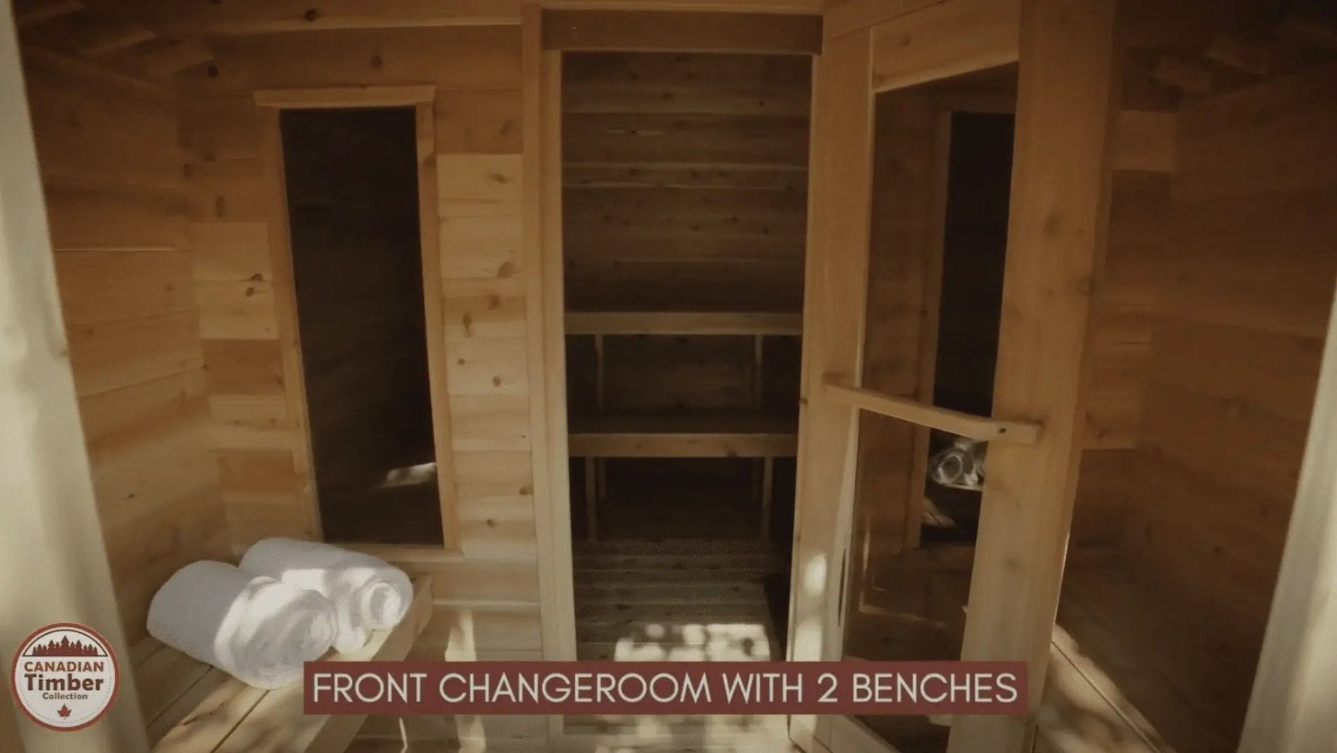 Dundalk CT Georgian 6 Person Outdoor Sauna with Changeroom - The Sauna Solution