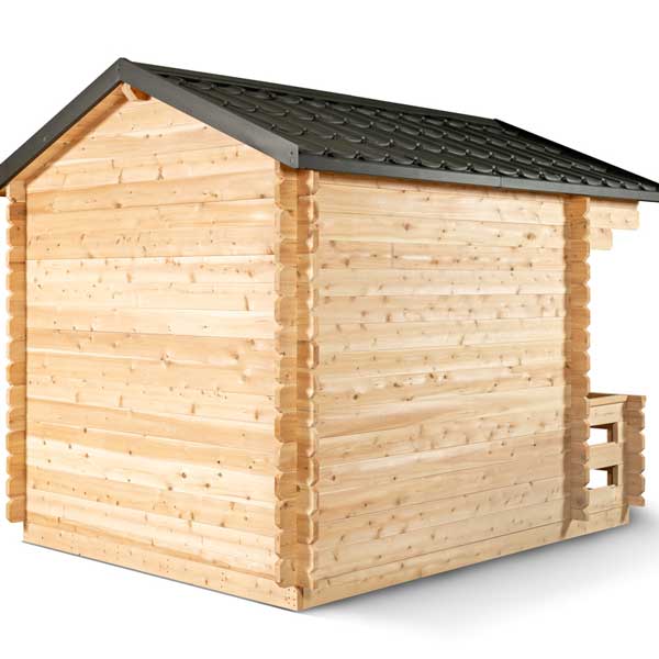 Dundalk CT Georgian 6 Person Outdoor Sauna with Porch - Sauna Heater Supply