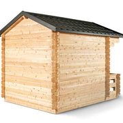 Dundalk CT Georgian 6 Person Outdoor Sauna with Porch - The Sauna Solution LLC