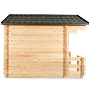 Dundalk CT Georgian 6 Person Outdoor Sauna with Porch - The Sauna Solution LLC