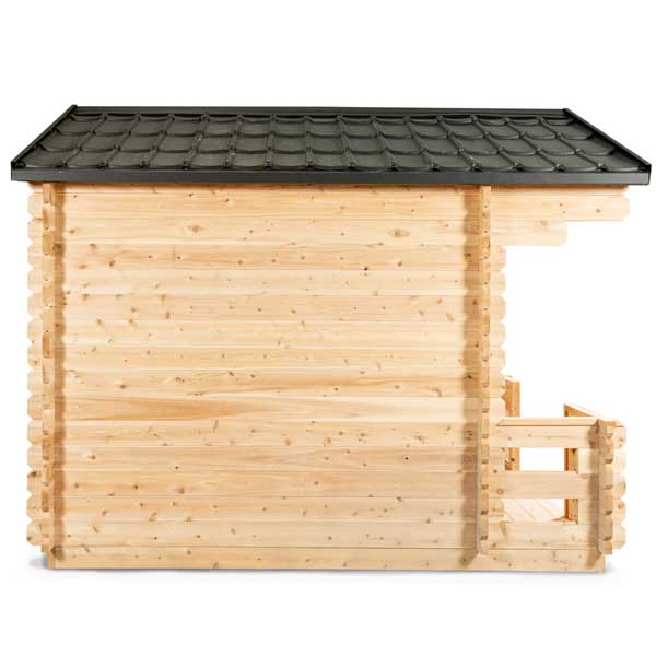 Dundalk CT Georgian 6 Person Outdoor Sauna with Porch - The Sauna Solution LLC