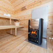 Dundalk CT Georgian 6 Person Outdoor Sauna with Porch - The Sauna Solution LLC