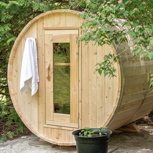 Dundalk CT Harmony 4 Person Barrel Sauna - Sauna Heater Supply