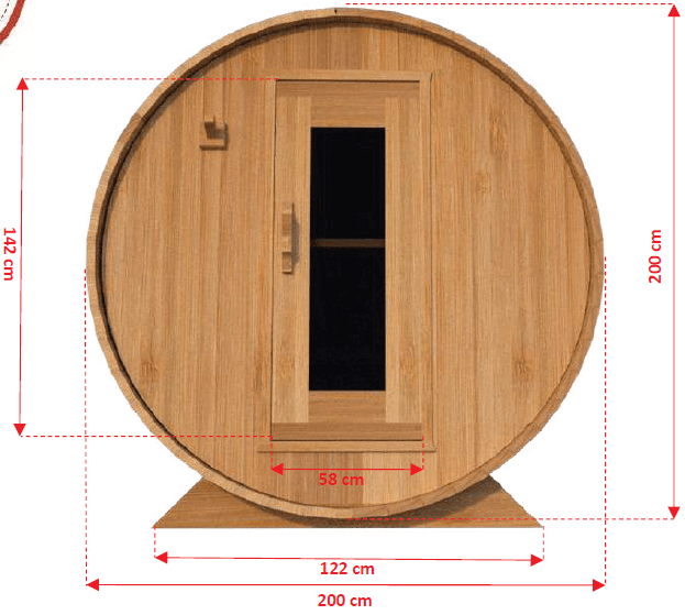 Dundalk CT Harmony 4 Person Barrel Sauna - Sauna Heater Supply