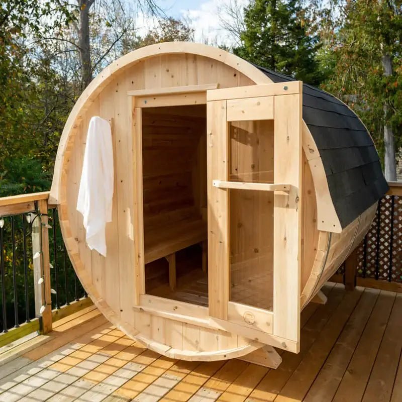 Dundalk CT Harmony 4 Person Barrel Sauna - Sauna Heater Supply