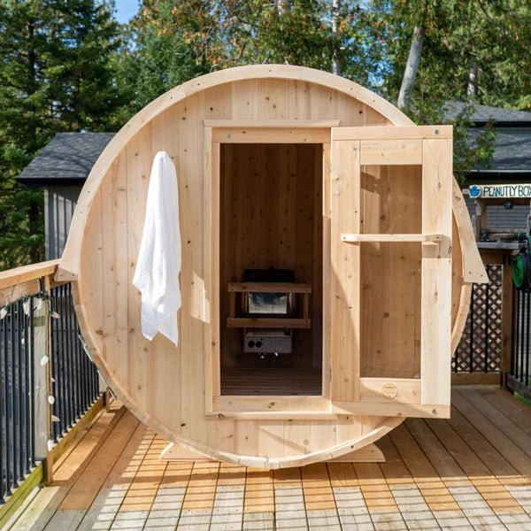 Dundalk CT Harmony 4 Person Barrel Sauna - Sauna Heater Supply