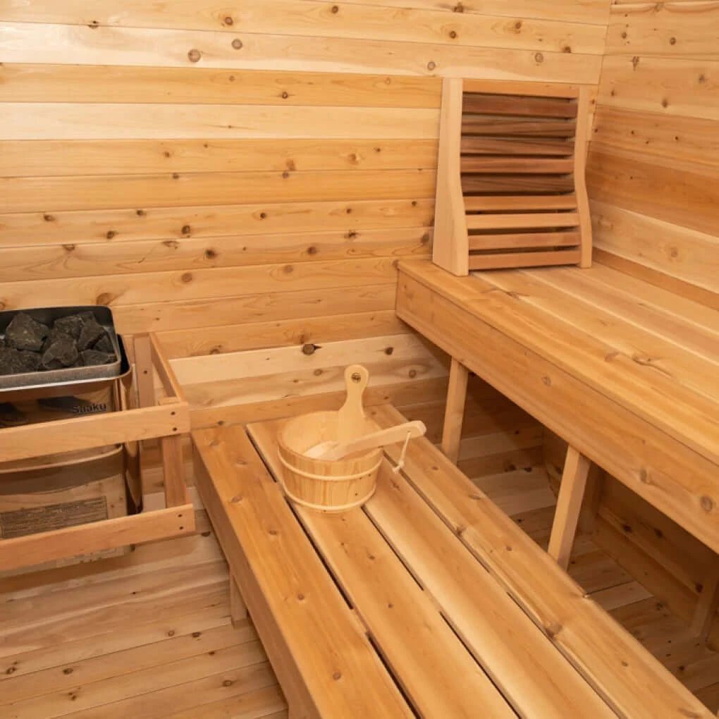 Dundalk CT Luna 4 Person Barrel Sauna - The Sauna Solution