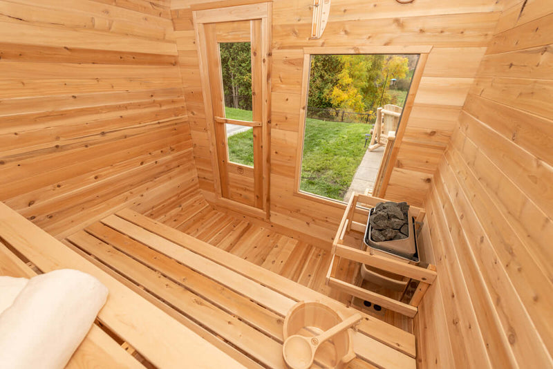 Dundalk CT Luna 4 Person Barrel Sauna - The Sauna Solution LLC