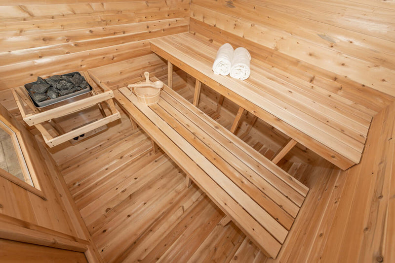 Dundalk CT Luna 4 Person Barrel Sauna - The Sauna Solution LLC