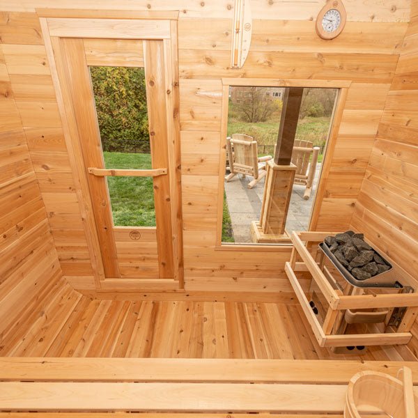 Dundalk CT Luna 4 Person Barrel Sauna - The Sauna Solution