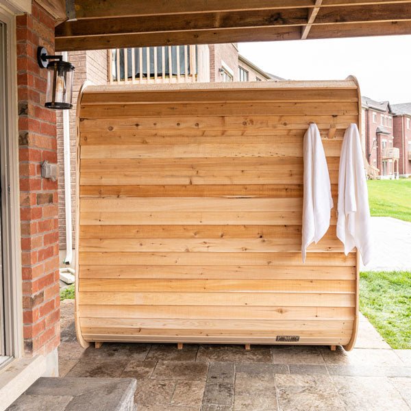 Dundalk CT Luna 4 Person Barrel Sauna - The Sauna Solution LLC