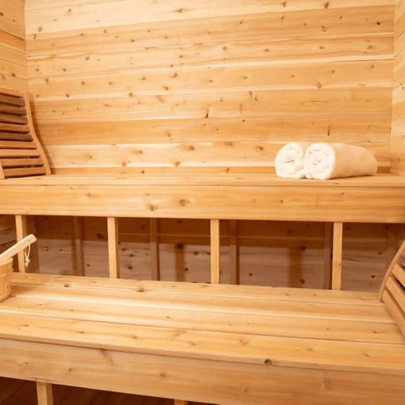 Dundalk CT Luna 4 Person Barrel Sauna - The Sauna Solution LLC