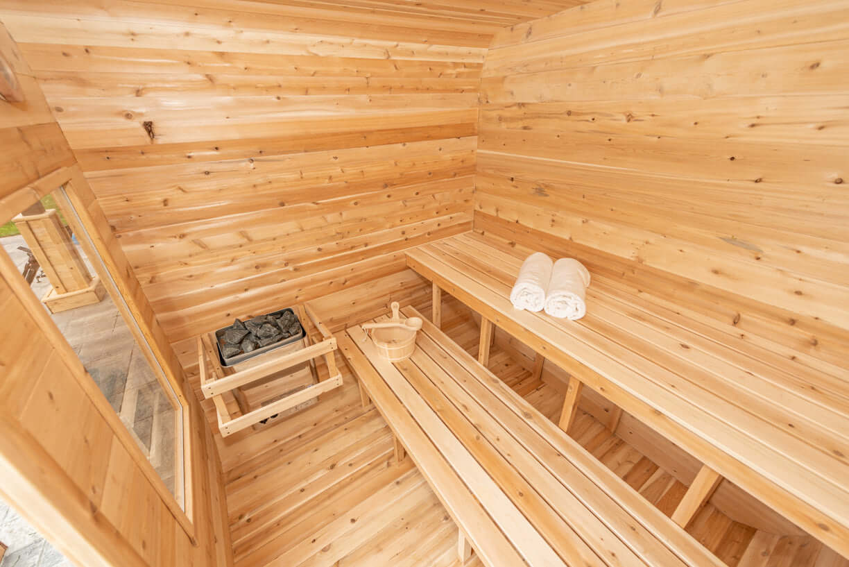 Dundalk CT Luna 4 Person Barrel Sauna - The Sauna Solution