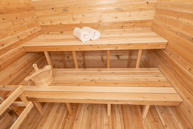 Dundalk CT Luna 4 Person Barrel Sauna - The Sauna Solution LLC