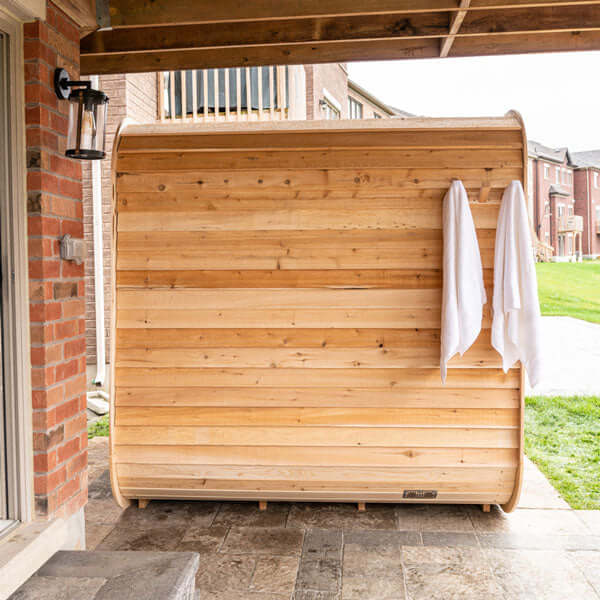 Dundalk CT Luna 4 Person Barrel Sauna - The Sauna Solution LLC