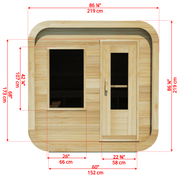 Dundalk CT Luna 4 Person Barrel Sauna - The Sauna Solution LLC