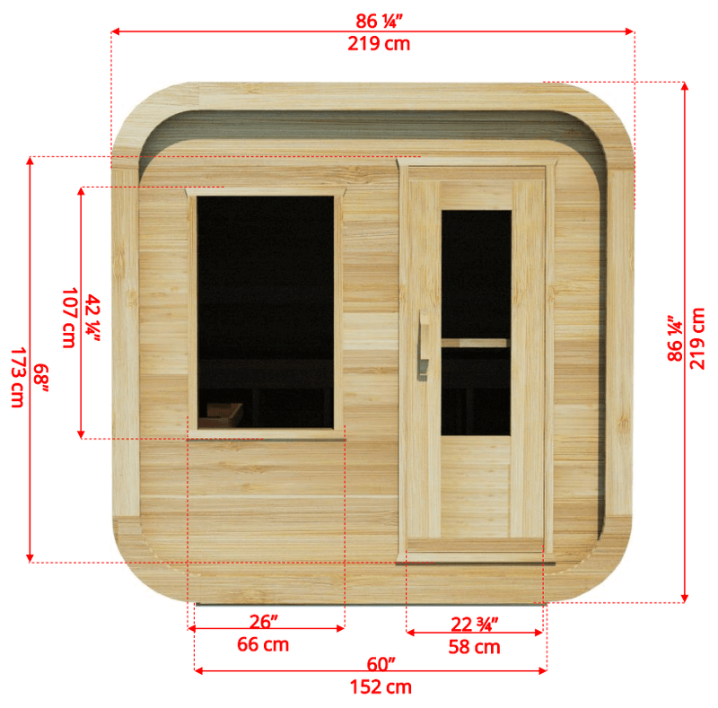 Dundalk CT Luna 4 Person Barrel Sauna - The Sauna Solution LLC
