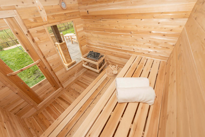 Dundalk CT Luna 4 Person Barrel Sauna - The Sauna Solution LLC