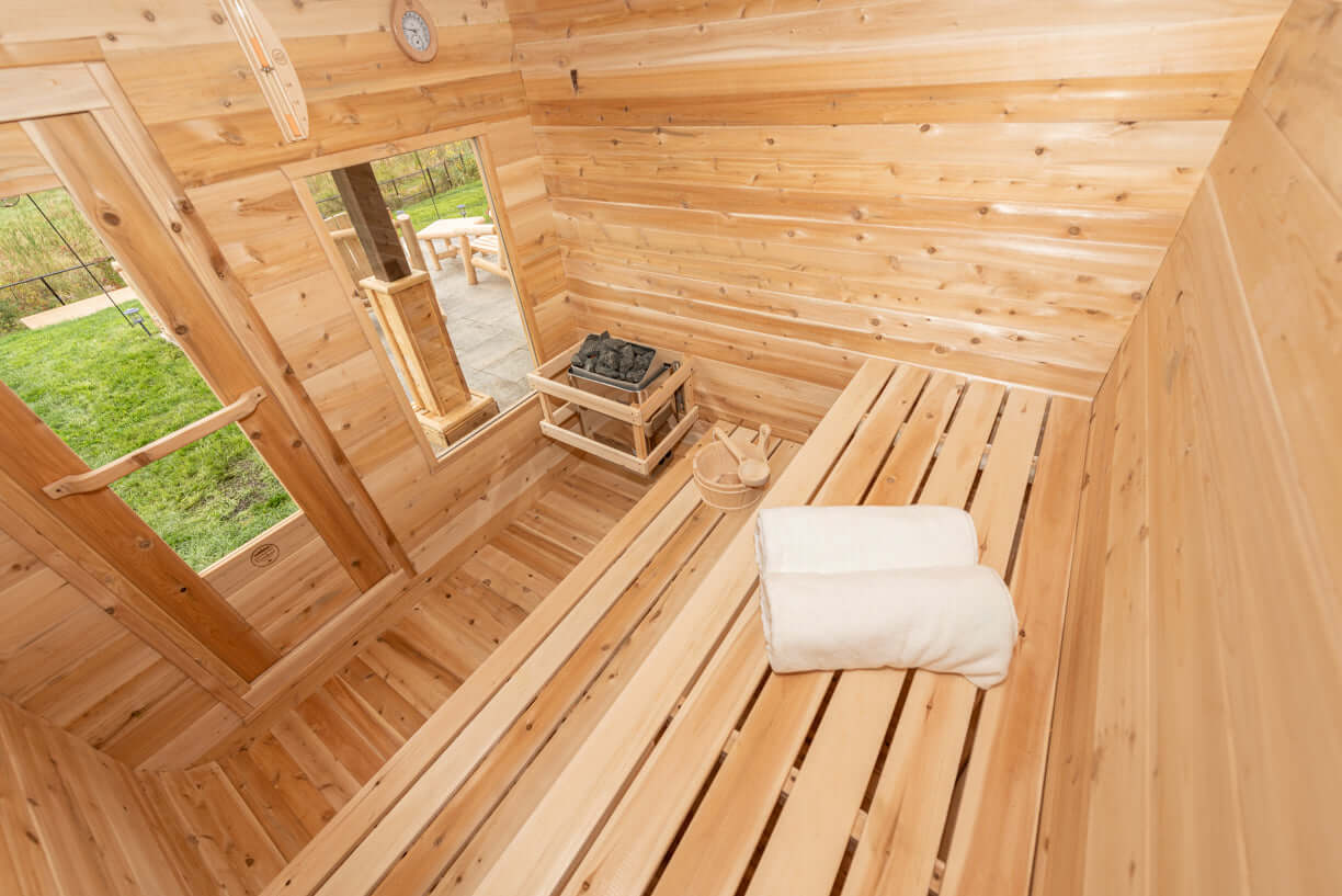 Dundalk CT Luna 4 Person Barrel Sauna - The Sauna Solution