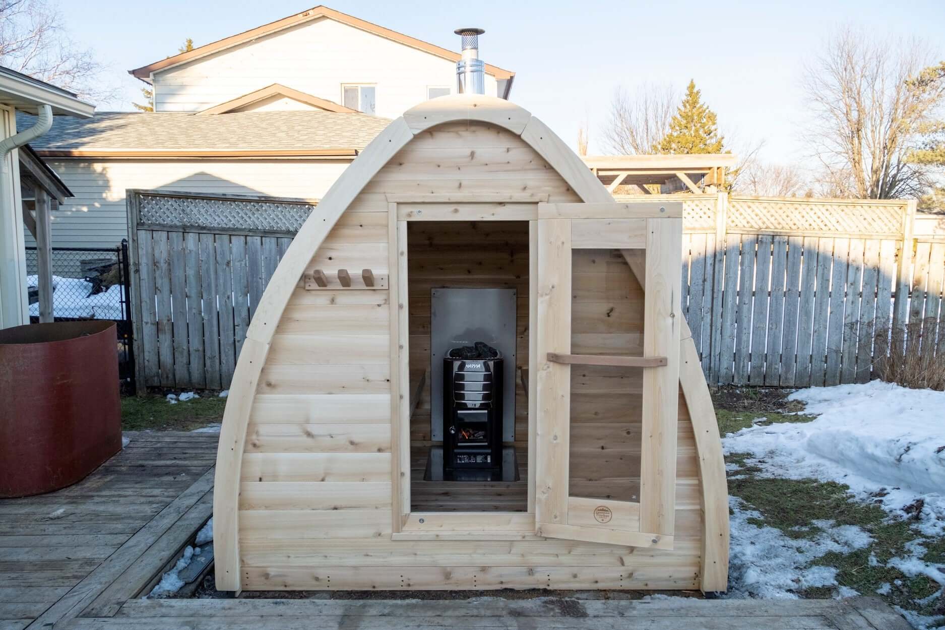 Dundalk CT Mini POD 4 Person Outdoor Sauna - The Sauna Solution