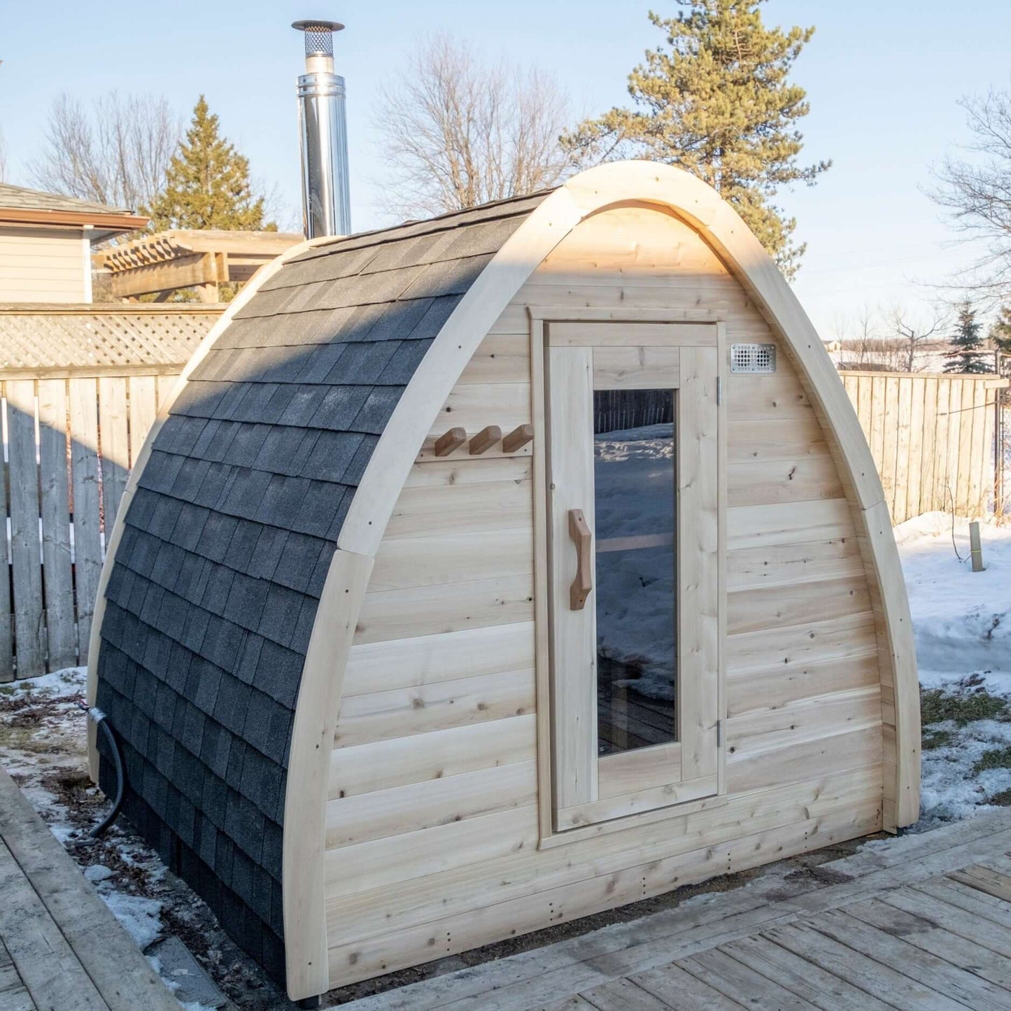 Dundalk CT Mini POD 4 Person Outdoor Sauna - The Sauna Solution